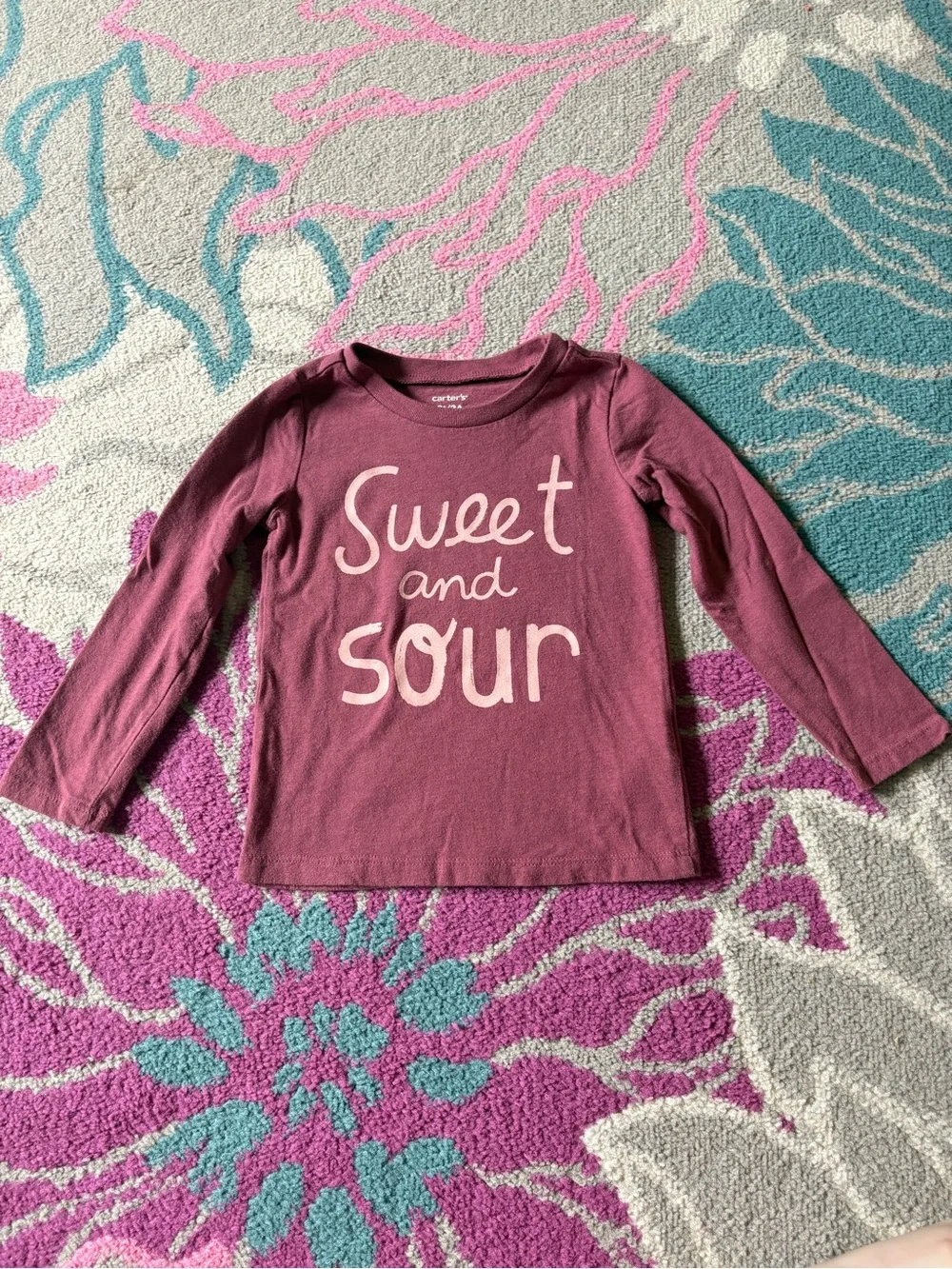 Carters Sweet and Sour Long Sleeve Shirt Toddler Girls 2T